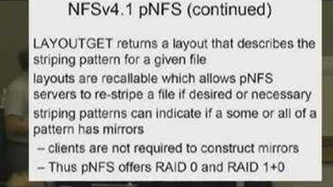 Trailer: pNFS in OpenSolaris