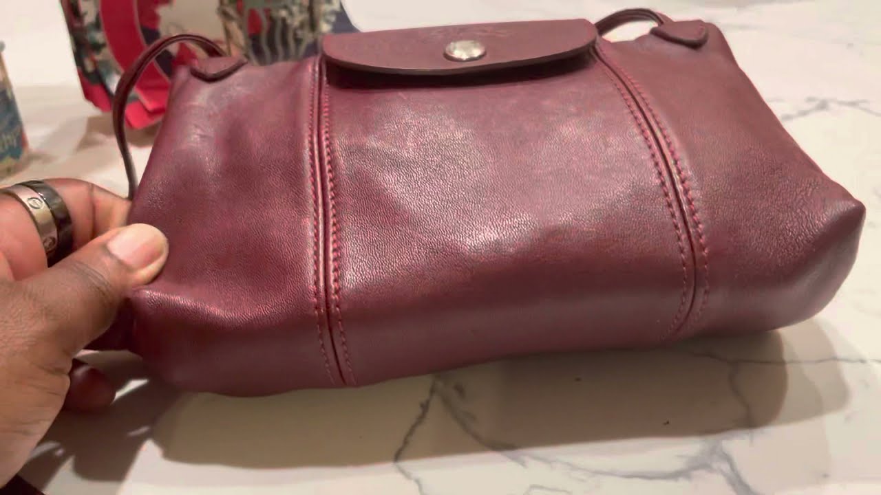 Longchamp Le Pliage Cuir Leather Top Handle Bag, Terracotta