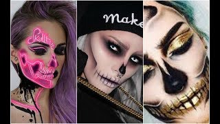 Calavera Glam | Skull Glam 💀TOP INCREÍBLES MAQUILLAJES 💀💀 Best Halloween Makeup #1