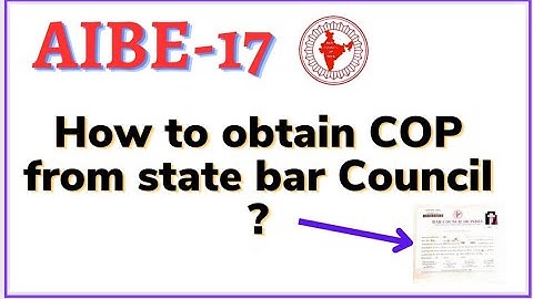 AIBE-17 COP How to Obtain Certificate of Practice ❓