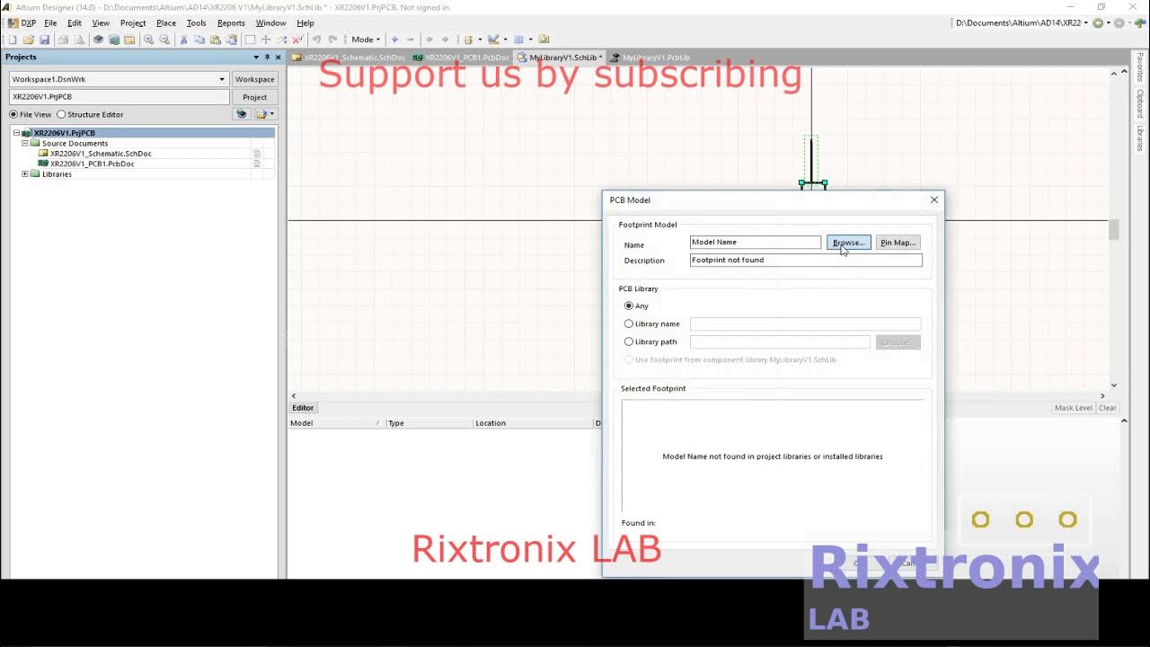Tutorial creating potentiometer b10K footprint schematic Altium Ep6