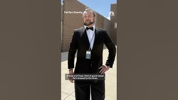 Viral bus driver wears tuxedo on the first day of school