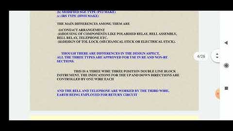 Double Line Block Instt. Part 1A by Sh. Bhupender Kumar