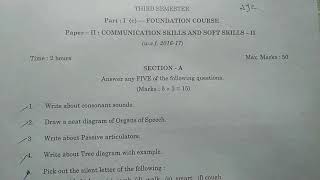 Degree 3rd semester- Communication skills And soft skills-2  model paper in AP screenshot 3