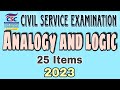 Civil service exam reviewer analogy and logic  2023  abrinica calzado tv