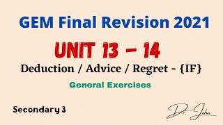 GEM Final Revision (Unit 13- 14) حل كتاب جيم تالتة ثانوي مراجعة نهائية