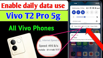 Vivo t2 pro 5g daily data usage / vivo t2 pro 5g me data usage kaise show kare / data speed