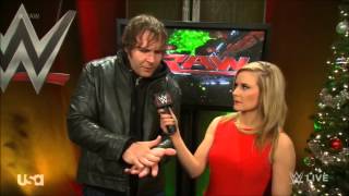 WWE Raw December 22nd 2014 Dean Ambrose Funny Backstage Segment