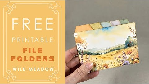 FREE Junk Journal Printable - Small File Folder & Junk Journal Tutorial - Wild Meadow