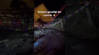 Akarsu üstünde çadır kap #keşfet #kamp