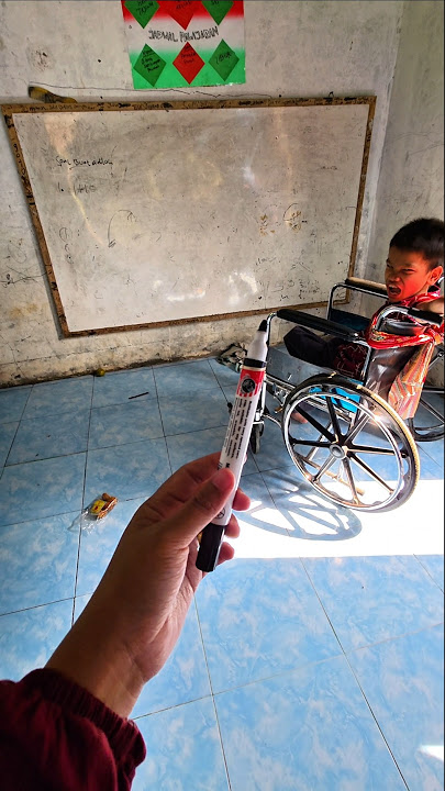 Mom wrote the number one using a marker😁