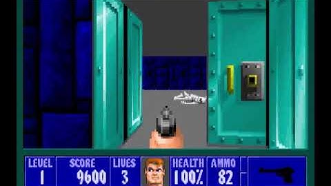 wolfenstein 3d in a DOSbox on Linux