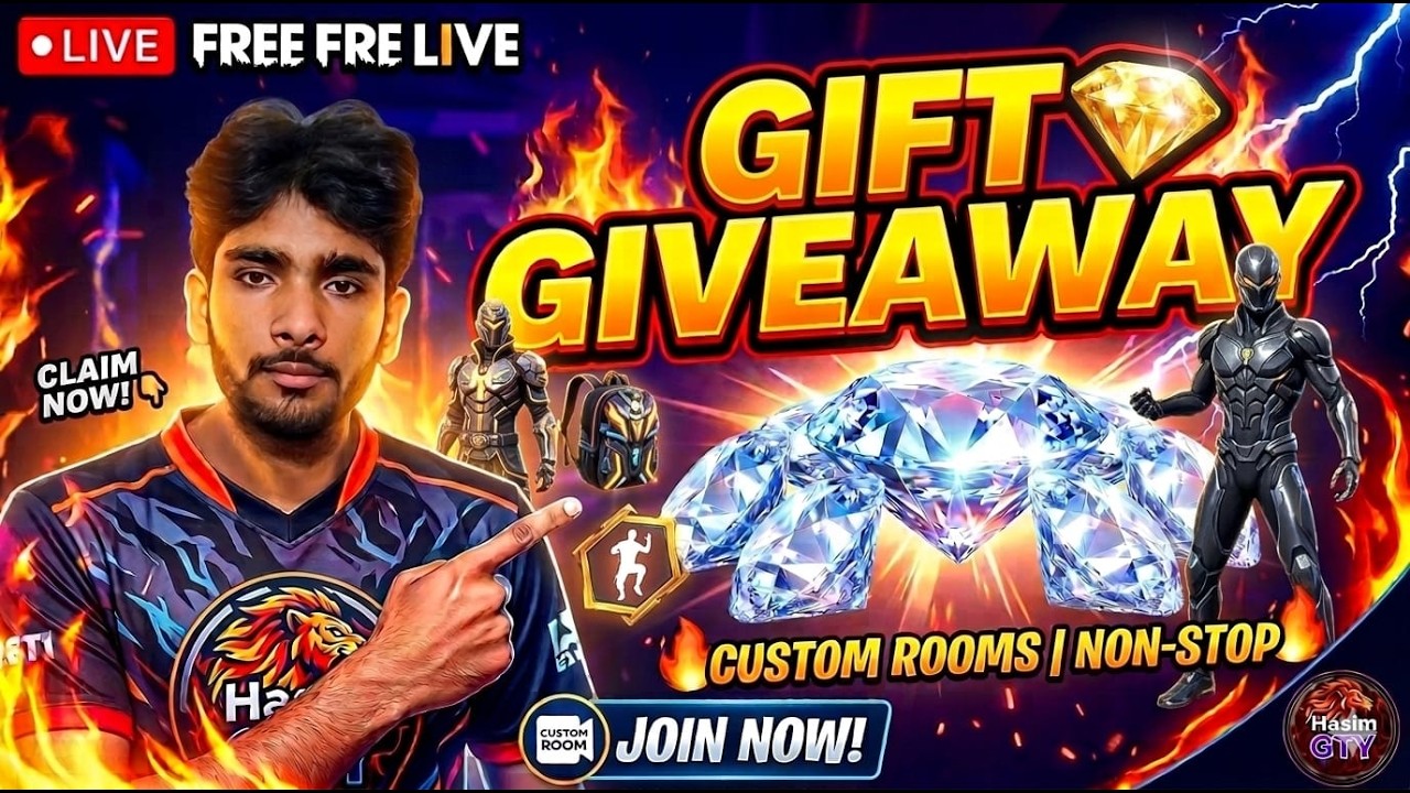 🔴HASIM GTY  IS LIVE GIVEAWAY & GUILD TEST DIOMOND GIVEWAY