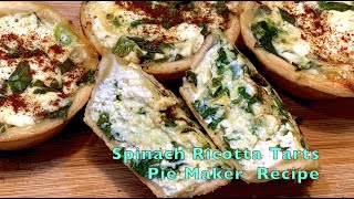 Ricotta Spinach Pie Maker tarts Cheekyricho Cooking Youtube Video Recipe ep.1,361
