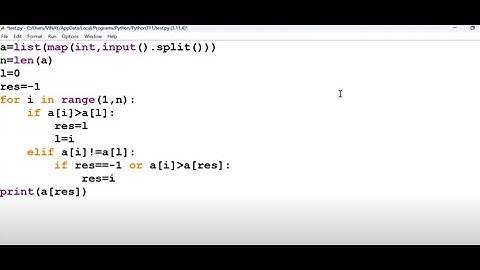 Python Coding-3(finding largest and second largest element in an array)