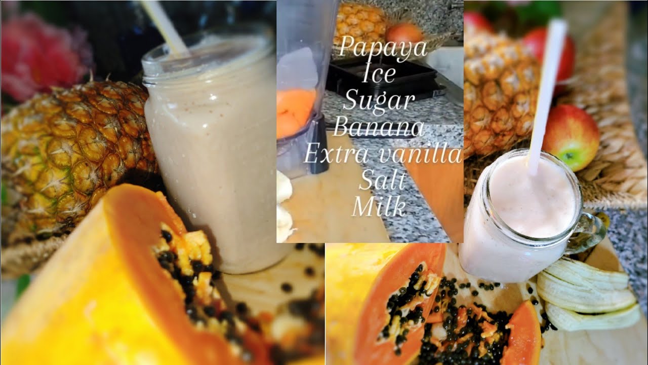 THE BEST PAPAYA JUICE ADDED BANANA//HAITIAN JUICE// JUS PAPAY YouTube