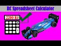 Downloading the rcexplained rc calc spread sheet  process instructions