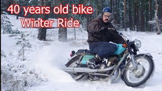 40 years old bike winter ride | Izh Planeta 3 | Uncle George