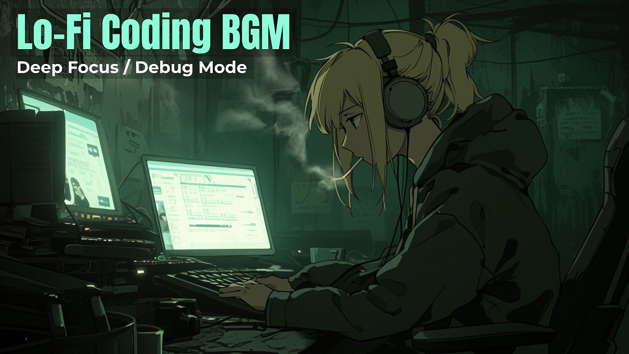 Deep Focus Coding Music – Dark Industrial Cyberpunk Tech BGM