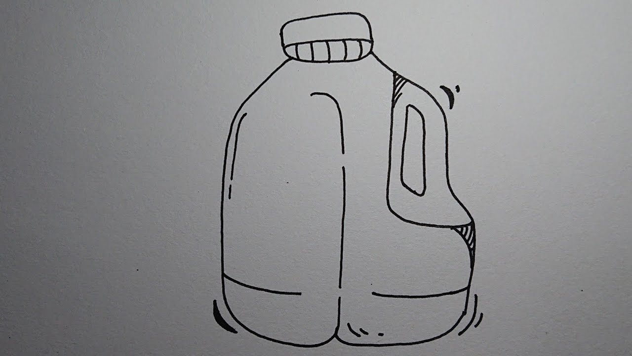 como dibujar una botella de aceite/how to draw oil bottle - thptnganamst.edu.vn