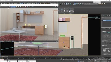 3DsMax Tutorials, Learn Texturing a Wall Unit Furniture from Scratch in 3dsmax ( Part 6)