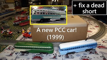 MTH Washington DC PCC Street car 1999 - unboxing, battery replacement, demo (proto sound 1)