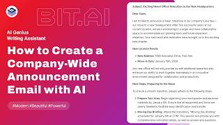 How to Write Company-Wide Announcement Emails with AI?