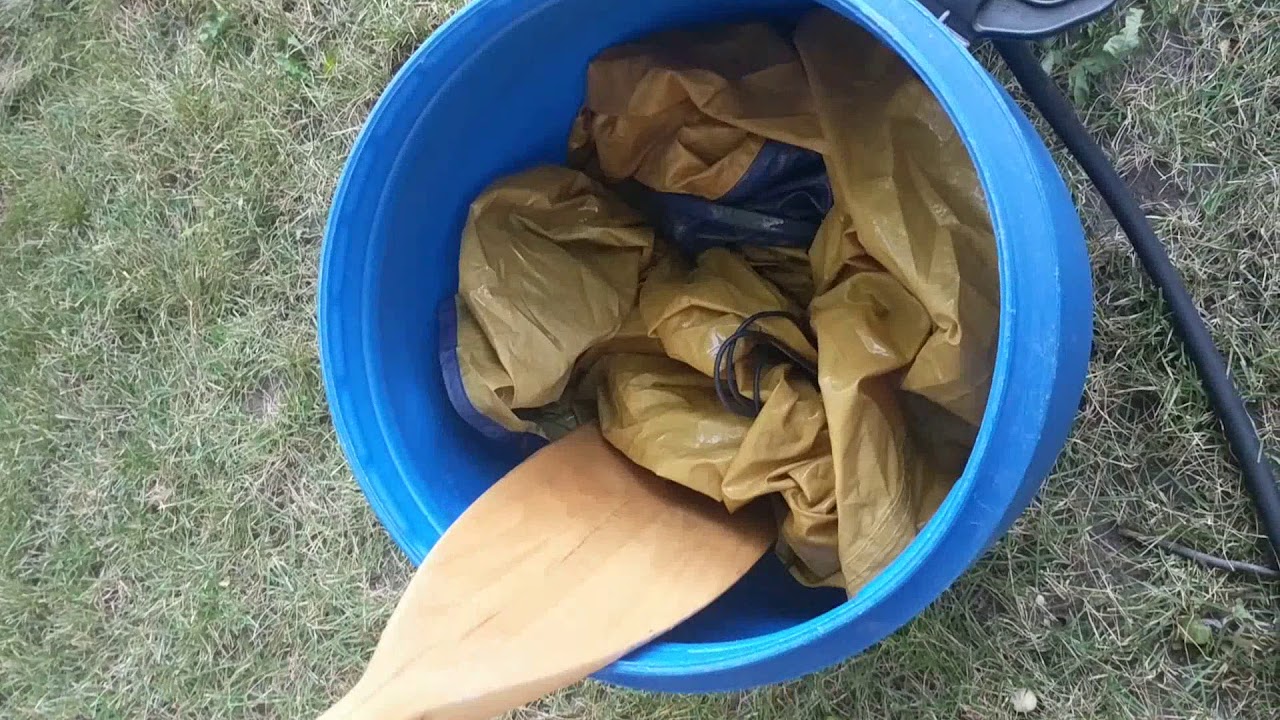 Waterproofing Tents in Canoe Barrels YouTube