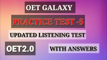Updated Oet 2.0 listening sample test - 5