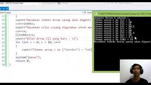 modul7.2 Inisialisasi Array 1 dimensi pada c++