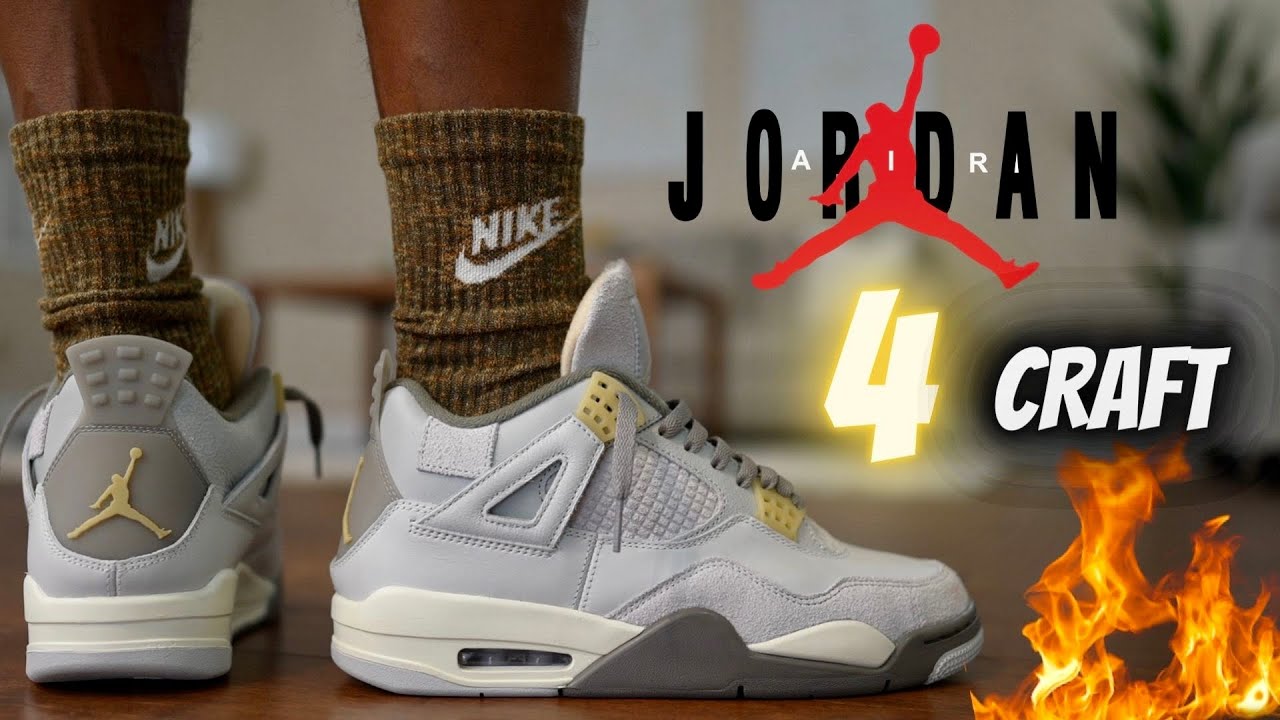 Jordan 4 Craft Detailed Review & On Feet W Lace Swaps!! - Youtube