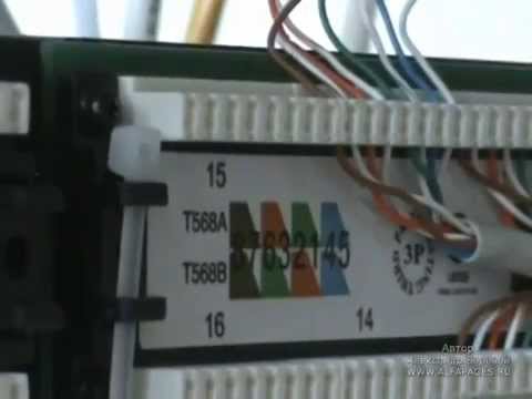 Расшивка кабелей на патч панели