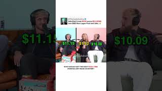 Jake Paul VS Logan Pual LIVE salary wage COMPARED with wife 😭 #money