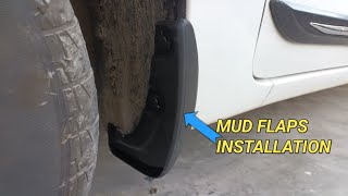 Maruti Suzuki genuine mud flaps installation in dzire
