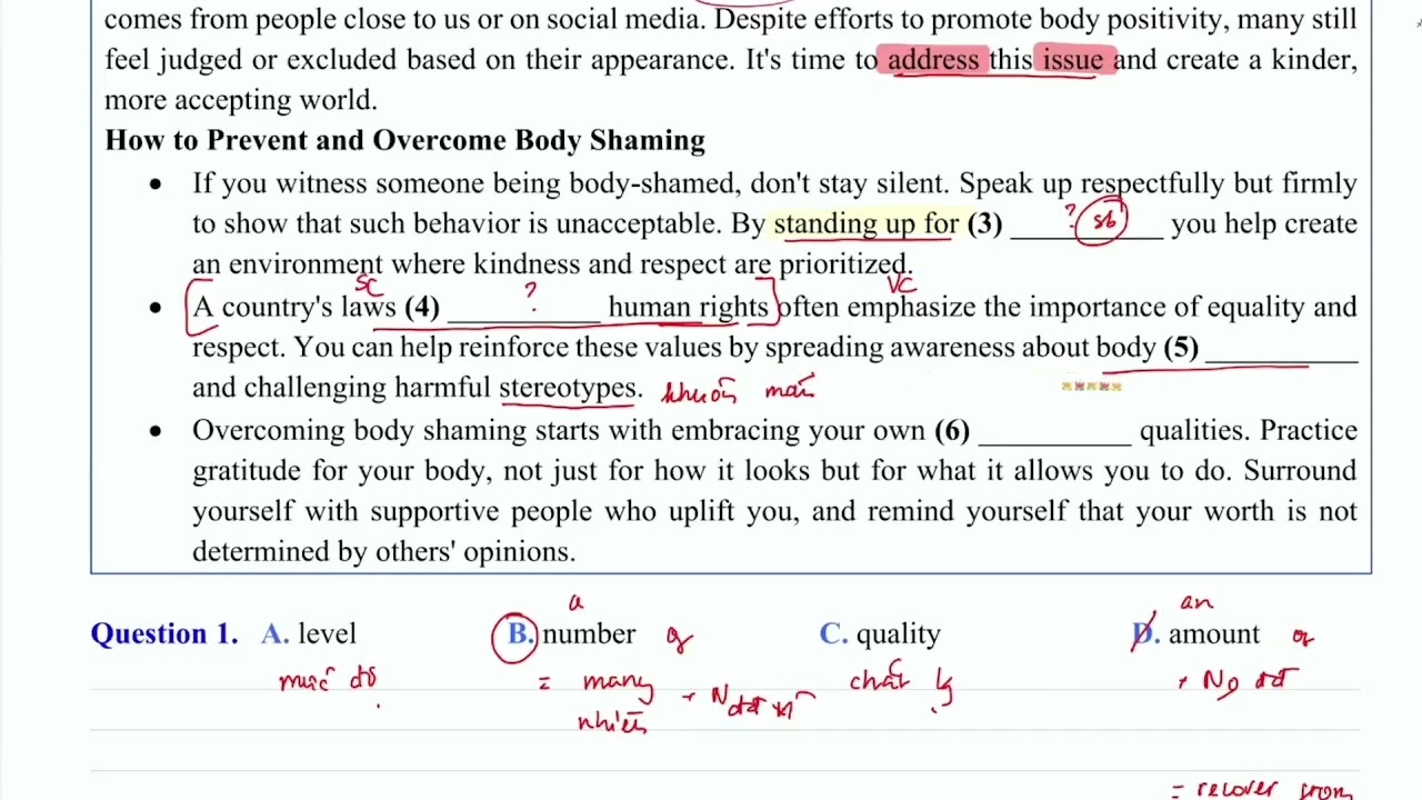 [ Cô Vũ Mai Phương ] Chữa Đề khảo sát chất lượng môn Tiếng Anh - THPT Đào Duy Từ (Thanh Hóa)