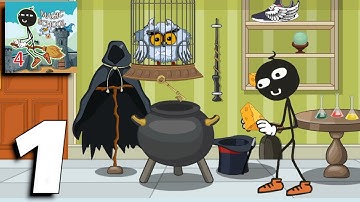 Stickman school escape 4 - Gameplay Part 1 (Android, iOS) All Levels