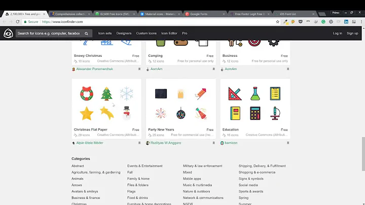 Icons and Fonts resources for Xamarin