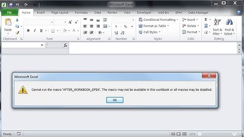 Cannot run the Macro - The macro may not be available | Unlimited Solutions