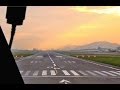 KLM Boeing 747-400F Cockpit - Hong Kong Take-Off at Sunrise