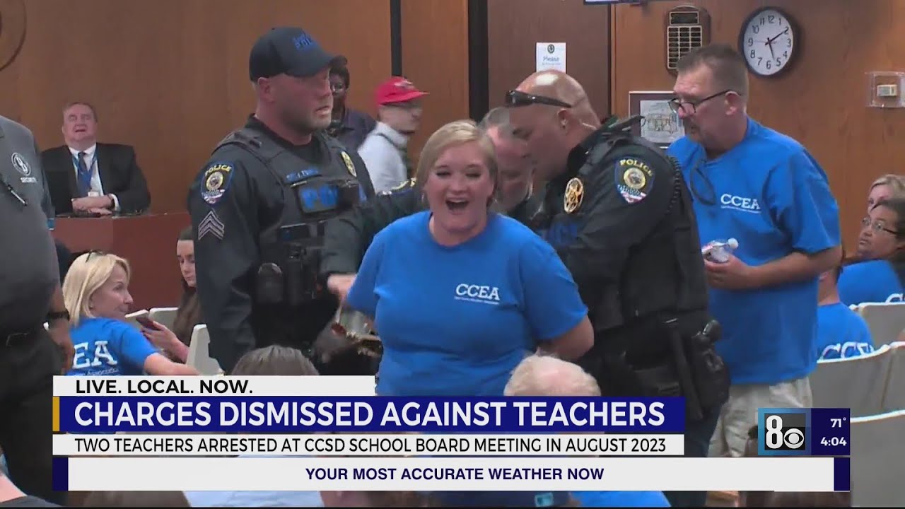 Judge dismisses charge for CCSD teacher arrested at school board ...