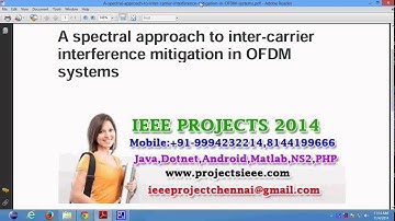 A spectral approach to inter carrier interference mitigation in OFDM systems