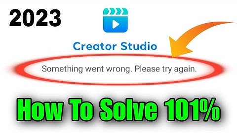 Creator studio something went wrong please try again | how to fix facebook creator studio went wrong
