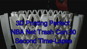 3D Printing Perfect NBA Net Trash Can 30 Sec Time-Lapse