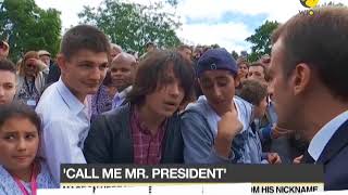 Macron asks teen to call him Mr. President