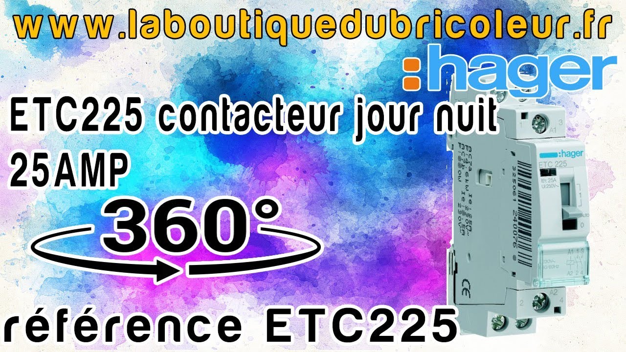 hager ETC225 contacteur jour nuit 25AMP 2F 230Volts ETC225