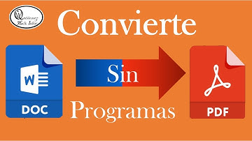 convertir Word a PDF sin programas. 2022
