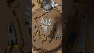Amazing Dragon Head Metal Casting Process 🔥🐉 Satisfying Craftsmanship #Shorts