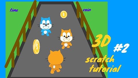 How to make a 3D endless runner game with scratch cat! part 2 (movement and 3D effect)