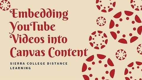 Embedding YouTube Videos into Canvas Content