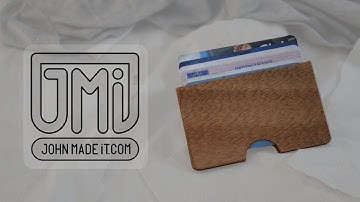 credit card holder made from wood on the cnc - business card holder -  wallet -